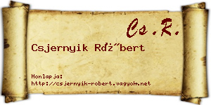 Csjernyik Róbert névjegykártya