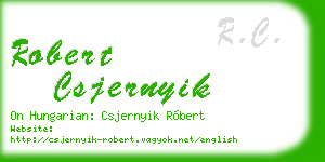 robert csjernyik business card