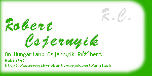 robert csjernyik business card